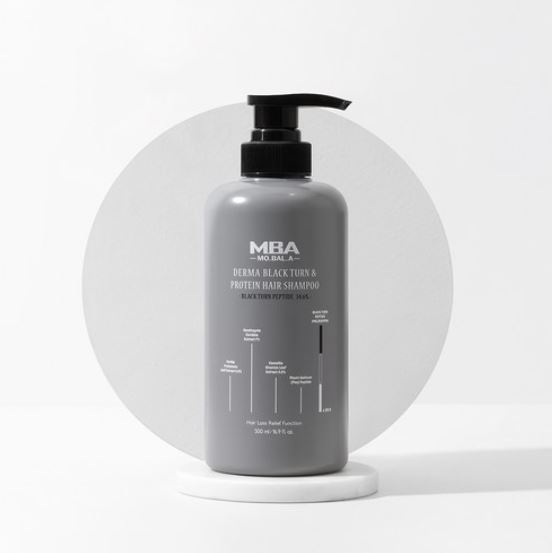 MBA 탈모완화 새치개선 두피영양 탈모케어 모발아 더마 블랙턴 앤 프로틴 헤어 샴푸 500ml, 500ml, 5개